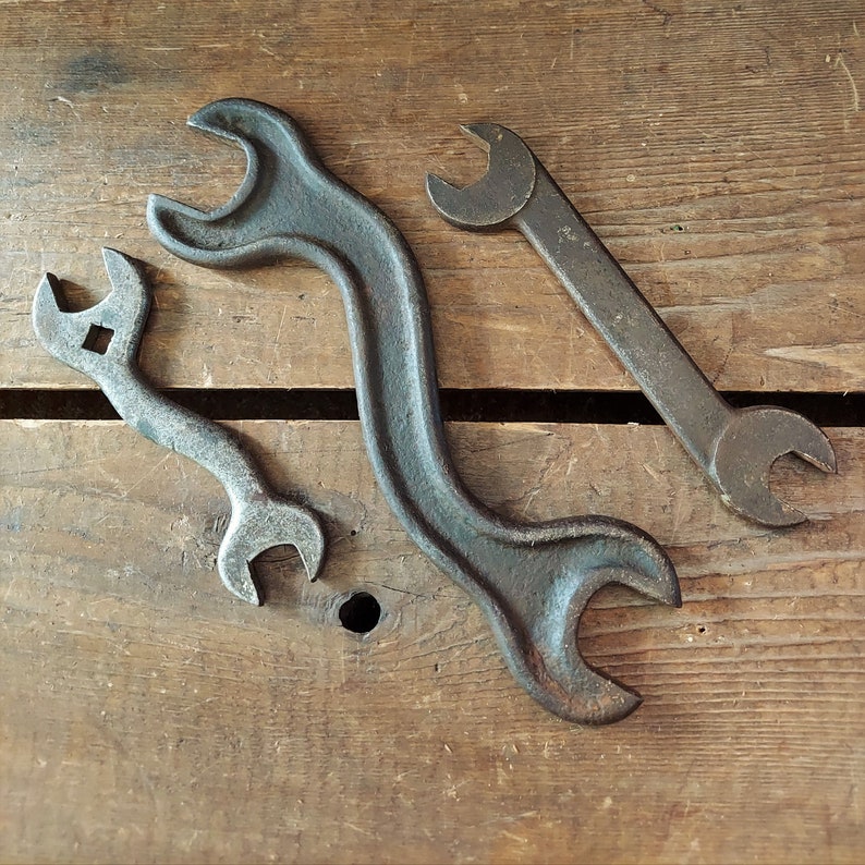 Trio Of Antique Wrenches Three Early Hand Tools 5 to Etsy