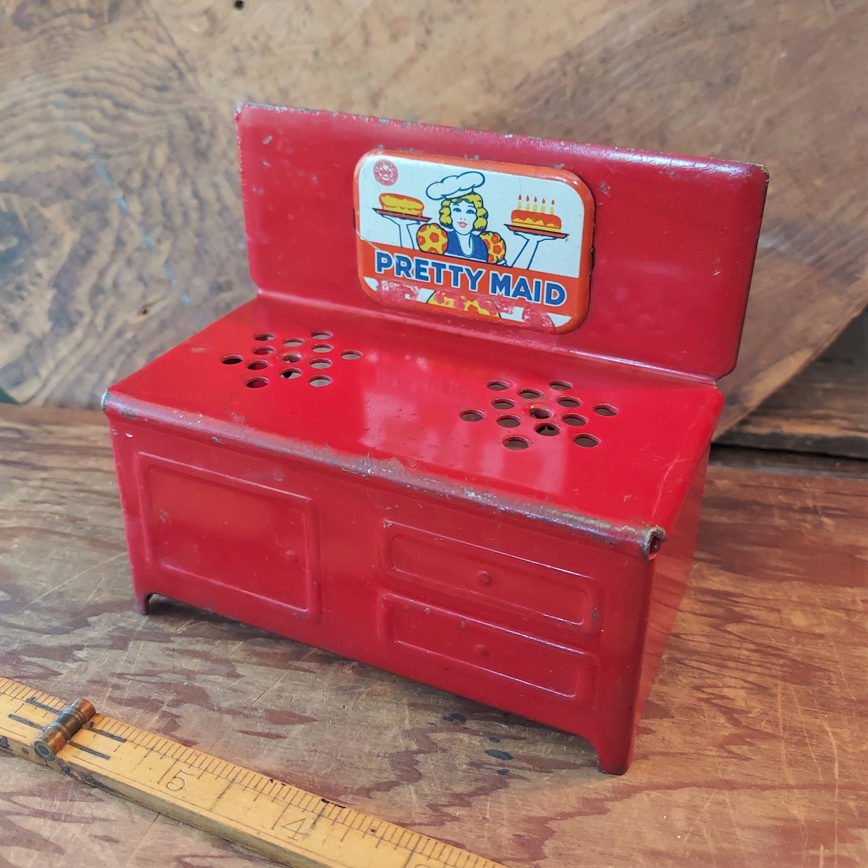 Pretty Maid Pressed Steel Toy Oven by Marx Sturdy Vintage Etsy