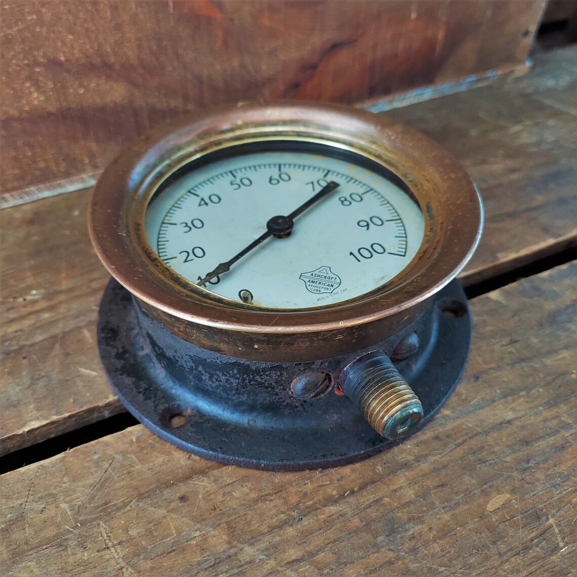 Antique 4 Pressure Gauge Vintage 100 PSI Gauge by Etsy