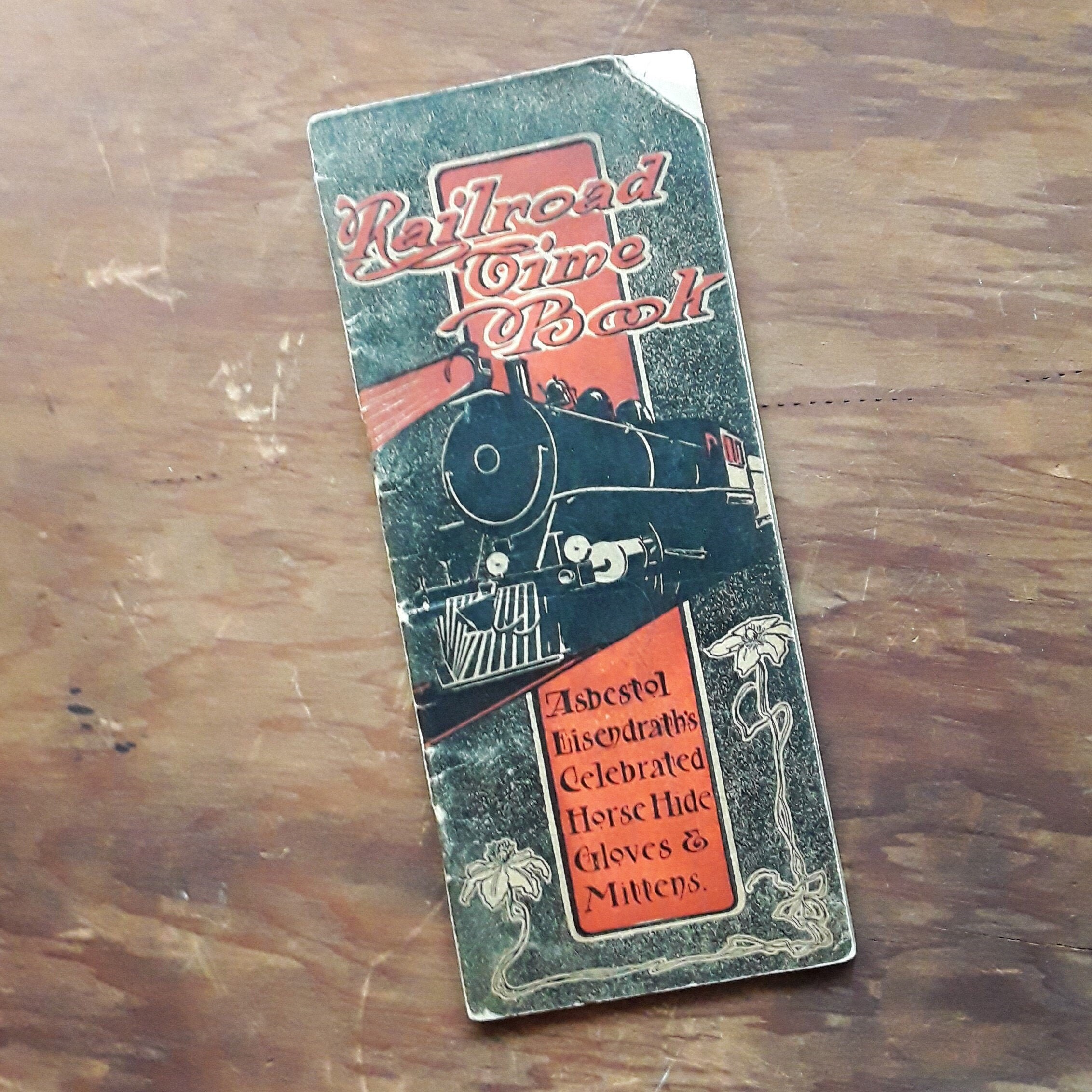 Antique Railroad Time Book from 1910 111 Year Old Railroad Etsy
