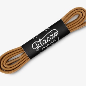 Light brown shoelaces, Dress shoe laces, Boot Laces, Round waxed cotton shoelaces, Groomsmen gift, Valentines Gift - 29.5"/31.5"/53" Length