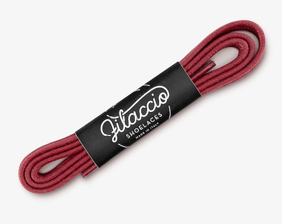 Red Shoelaces Dress Shoe Laces Boot Laces Round Waxed Cotton