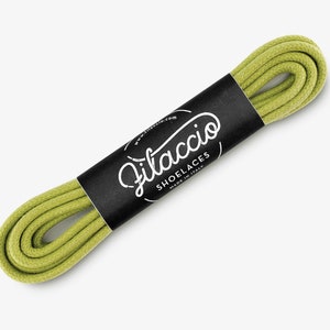 Light green shoelaces, Dress shoe laces, Boot Laces, Round waxed cotton shoelaces, Groomsmen gift, Valentines Gift - 29.5"/31.5"/53" Length