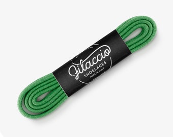 Green shoelaces, Dress shoe laces, Boot Laces, Round waxed cotton shoelaces, Groomsmen gift, Valentines Gift - 29.5"/31.5"/53" Length