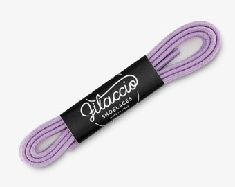 Lilac shoelaces, Dress shoe laces, Boot Laces, Round waxed cotton shoelaces, Groomsmen gift, Valentines Gift - 29.5"/31.5"/53" Length