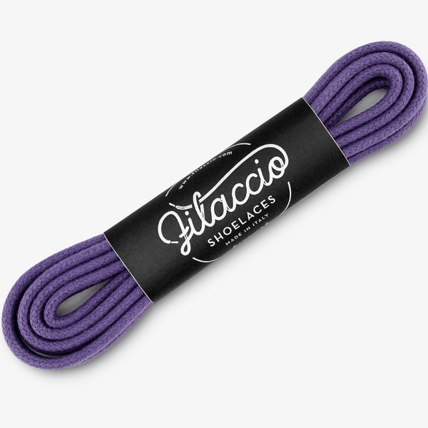 Purple shoelaces, Dress shoe laces, Boot Laces, Round waxed cotton shoelaces, Groomsmen gift, Valentines Gift - 29.5"/31.5"/53" Length