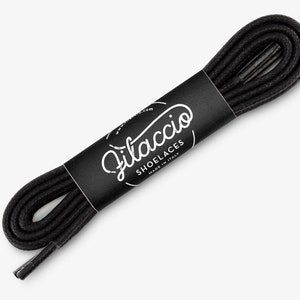 Black shoelaces, Dress shoe laces, Boot Laces, Round waxed cotton shoelaces, Groomsmen gift, Valentines Gift - 29.5"/31.5"/53" Length