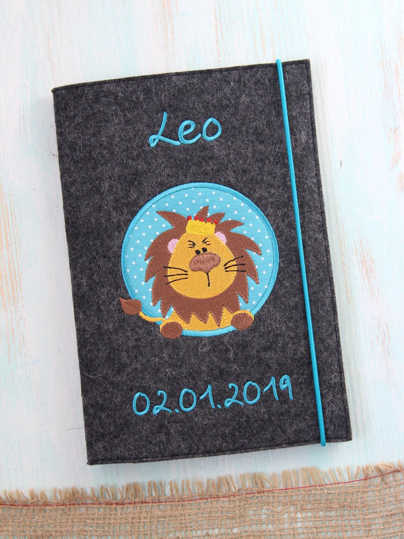 U Heft Hülle Löwe Filz U-Hefthülle Löwenkönig Krone Junge | Etsy