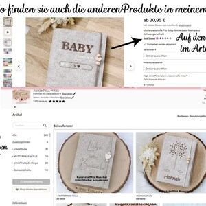 Mutterpasshülle Filz Baby Mutterpass Mamipass Schwangerschaft Bild 10