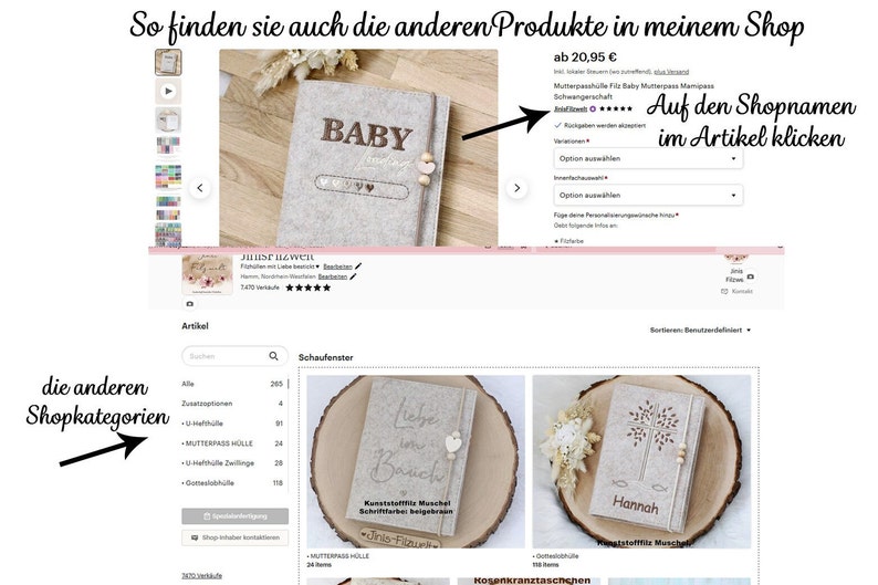 Mutterpasshülle Filz Baby Mutterpass Mamipass Schwangerschaft Bild 10