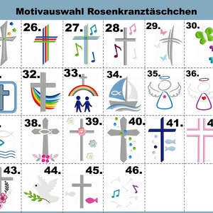 Rosenkranztäschchen Filz Rosenkranz Täschchen 46. Motive nach Wahl Bild 3