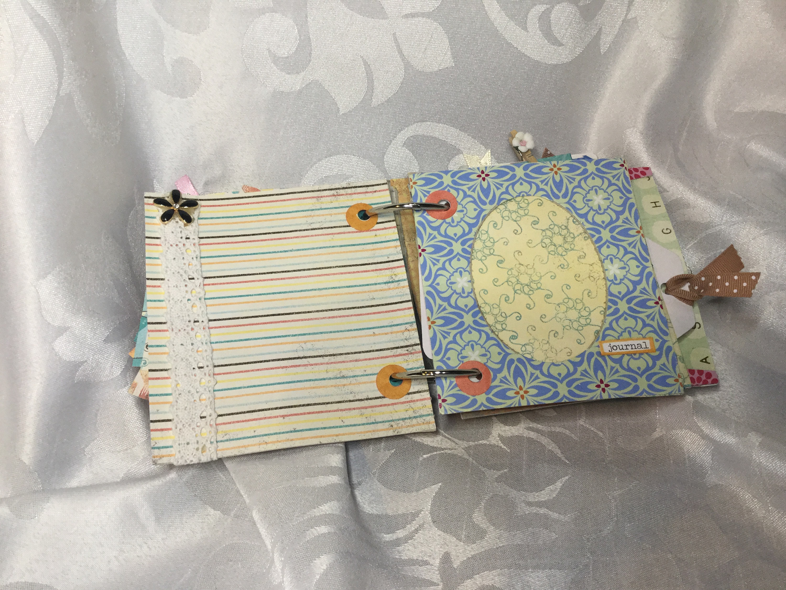 Ring binder clip junk journal in bright colours Etsy