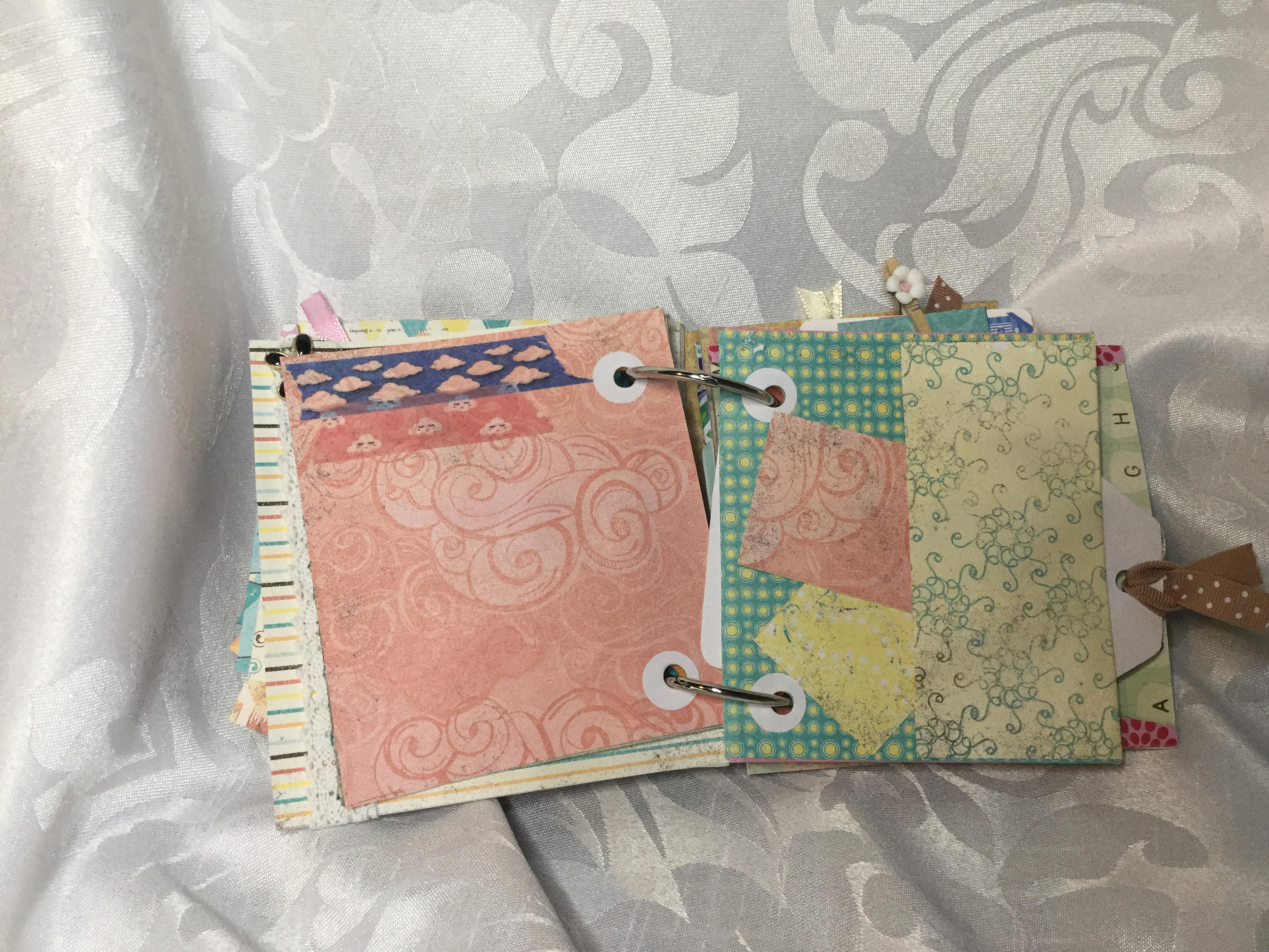 Ring binder clip junk journal in bright colours Etsy