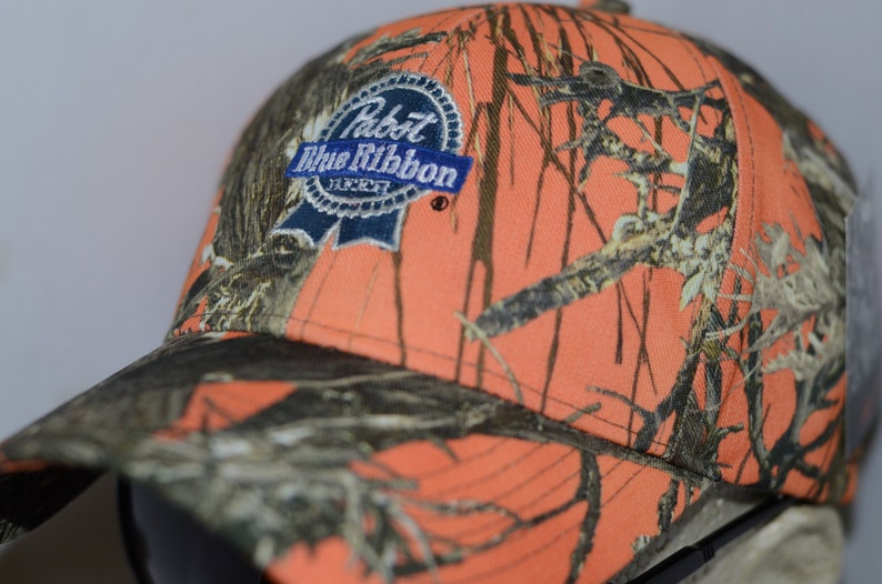blaze orange camo hat