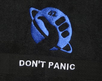 Hitchikers Guide To The Galaxy Handtuch Don't Panic 42 Memorbilia