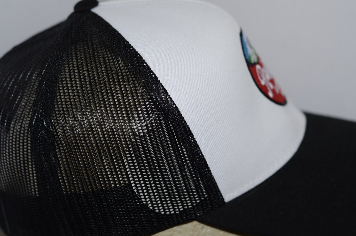 Rainier Beer Hat Black White Trucker Mesh Snapback Coneheads Etsy