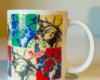 Vintage Mug East Side Marios Statue of Liberty NYC Mother Parkers Gourmet Coffee New York Souvenir Coffee Tea Retro Home Decor Kitchenware