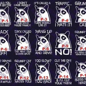 Grumpy Cat Hates... Die Cut Vinyl Decal Sticker image 4