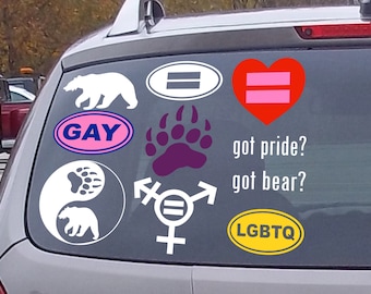 Pride, Bear, Gay, Bi, Equality, LGBTQ Die Cut Vinyl Decal Sticker