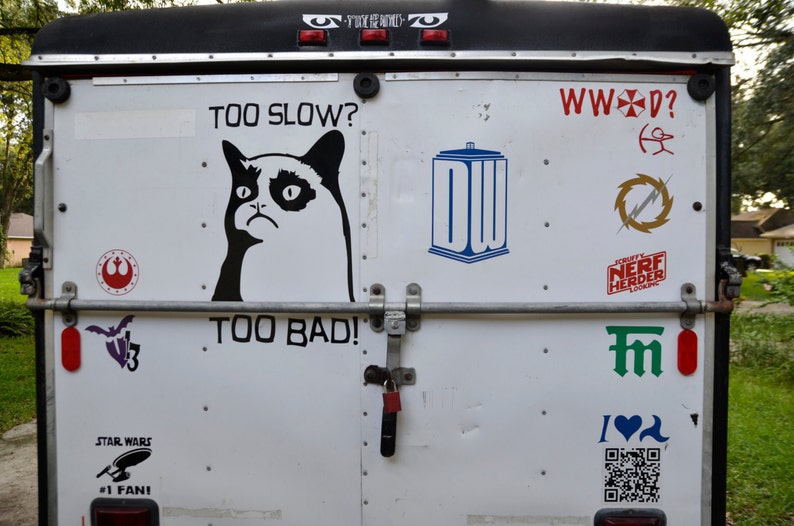 Grumpy Cat Hates... Die Cut Vinyl Decal Sticker image 2