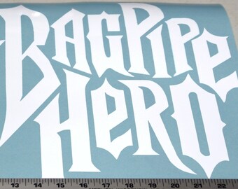Bagpipe Hero Die Cut Vinyl Decal