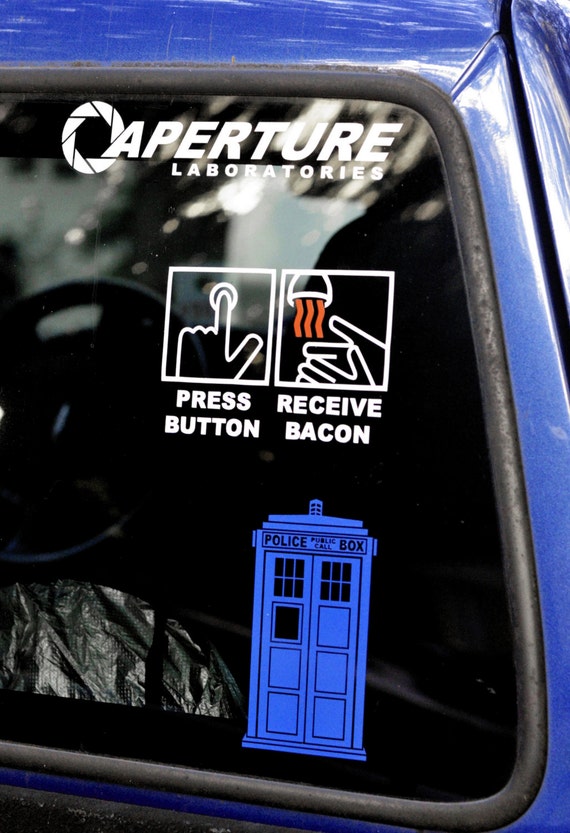 Press Button Receive Bacon Die Cut Vinyl Decal Sticker Etsy