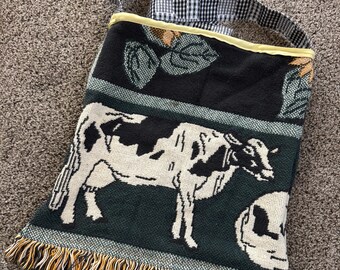 Cow Tapestry Bag