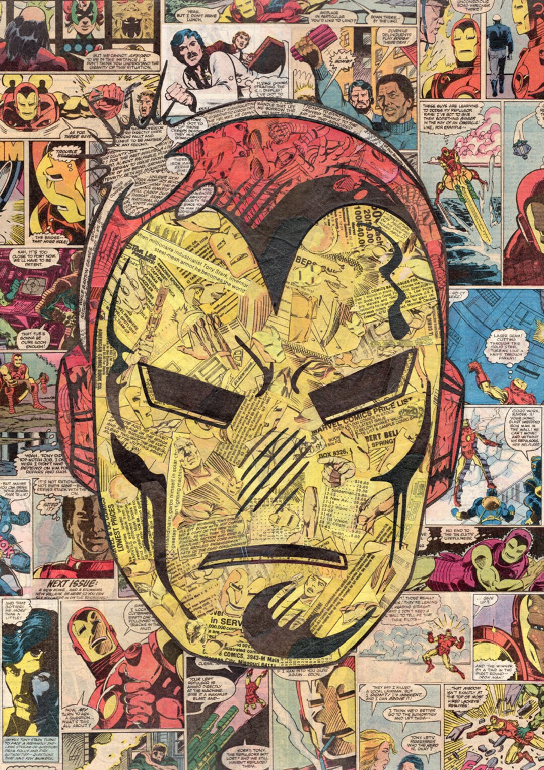 Ironman Comic Collage Print - Etsy