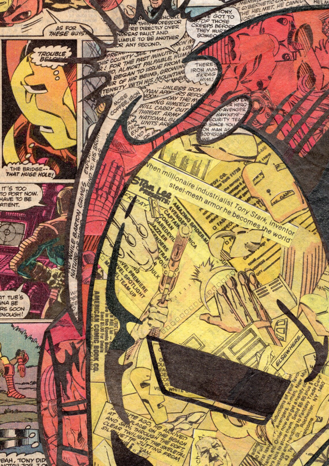 Ironman Comic Collage Print - Etsy