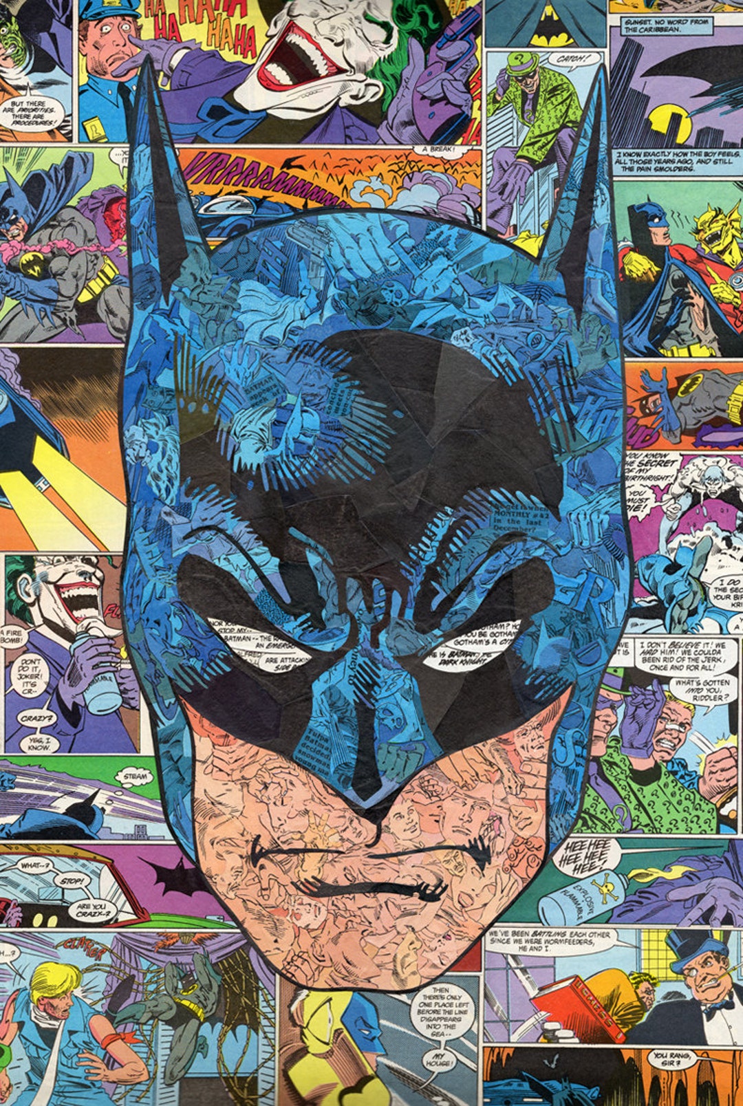 Batman Comic Collage Print - Etsy