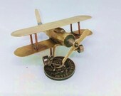 Trench Art Luftwaffe Bücker Bü 133 Jungmeister Biplane WW2 Shells Cartridge Toy