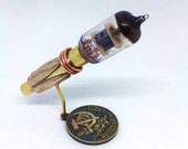 Soviet Rocket Missile Satellite Cosmos Space Trench Art Made from WW2 Shells Cartridges Old Radio Lamp
