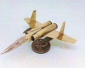 Trench Art Vought F7U-3P Cutlass US Navy Jet Fighter Shells Cartridges Toy
