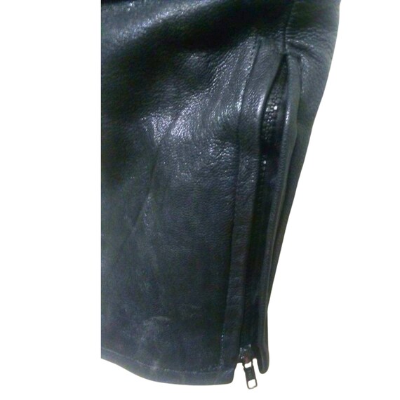 Echtes Leder Pants 100% Genuine Leather Black Mot… - image 6