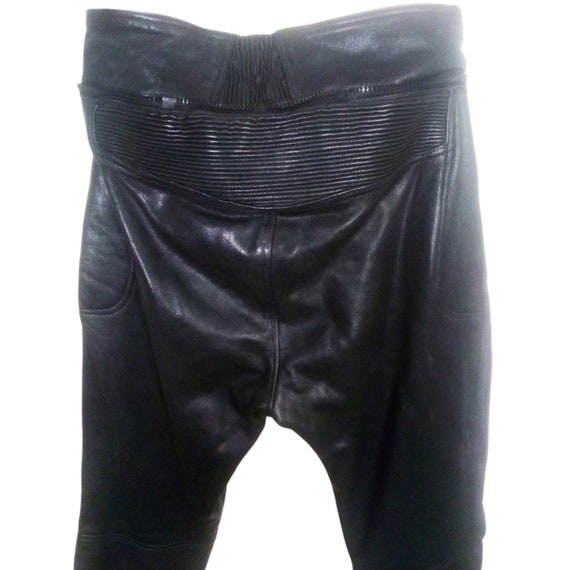 Echtes Leder Pants 100% Genuine Leather Black Mot… - image 7