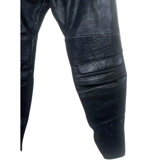 Echtes Leder Pants 100% Genuine Leather Black Mot… - image 3