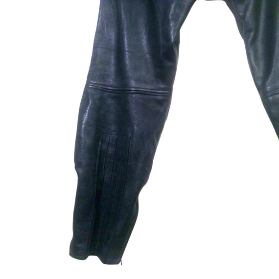 Echtes Leder Pants 100% Genuine Leather Black Mot… - image 9