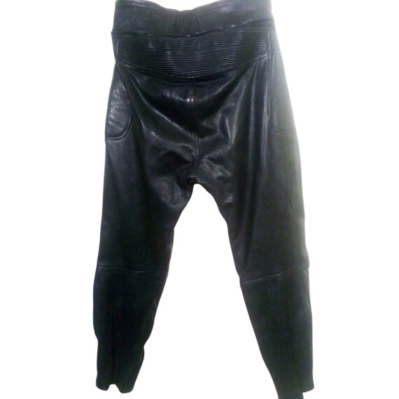 Echtes Leder Pants 100% Genuine Leather Black Mot… - image 8