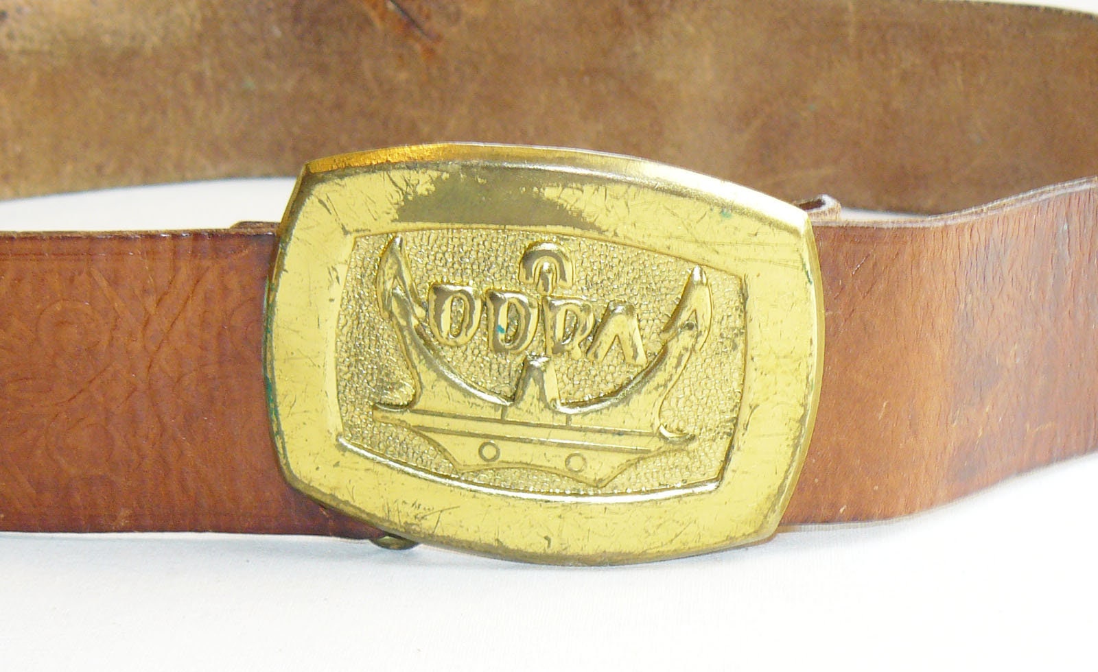 Vintage Original Genuine Leather Polish Belt w/Buckle Odra Etsy