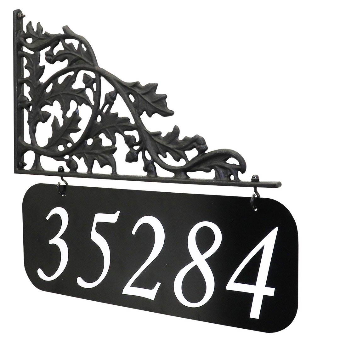 Address America - Oak Double Sided Reflective Lamppost Address Sign - Etsy