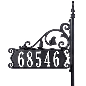 Address America Boardwalk Reflective Address Sign on a 30, 47, or 58 Inch Pole USA MADE