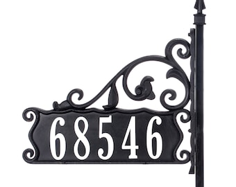 Address America Boardwalk Reflective Address Sign on a 30, 47, or 58 Inch Pole USA MADE
