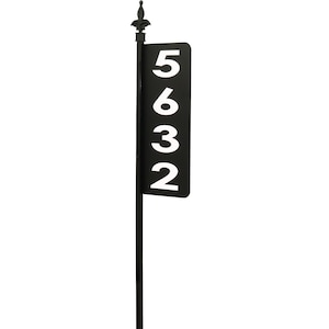 Address America - Lighthouse Double Sided Reflective Address Sign on 48&quot; Post  Large 20&quot; x 8&quot; with Large Numbers