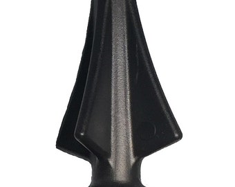 Four-Sided Spire Finial Spear - Polypropylene Topper Tips for Fence or Craft Projects - Black - Pack of 10