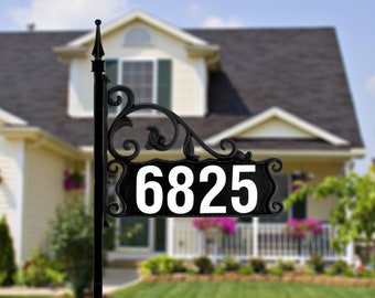 Address America Reflective Double-Sided 48" DIY Address Sign Kit- Boardwalk  incl. 44-4"  Reflective #s