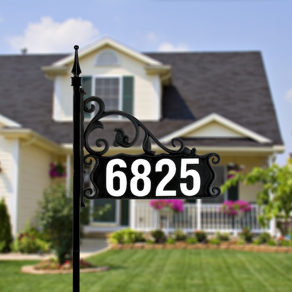 Address America Reflective Double-Sided 48" DIY Address Sign Kit- Boardwalk  incl. 44-4"  Reflective #s