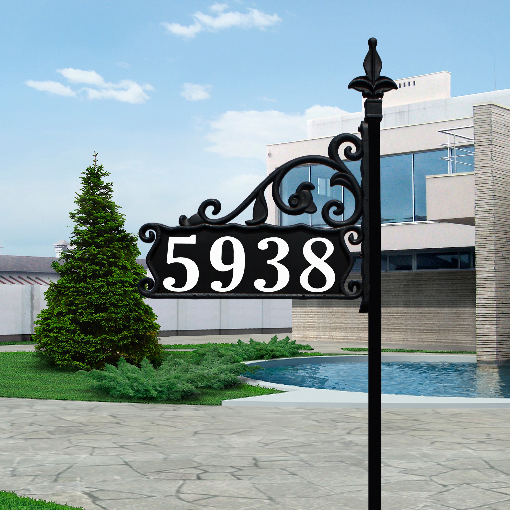 Reflective Address Sign Etsy