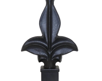 Address America Fleur De Lis Spear Polypropylene Finial Topper Tips for Fence or Craft Projects - Black