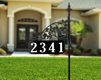 Address America Rose Double Sided Reflective Address Sign