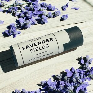 Lavender Fields Lip Balm - Natural - Beeswax Lip Balm - Stocking Stuffer - Gift for Him - Gift for Her